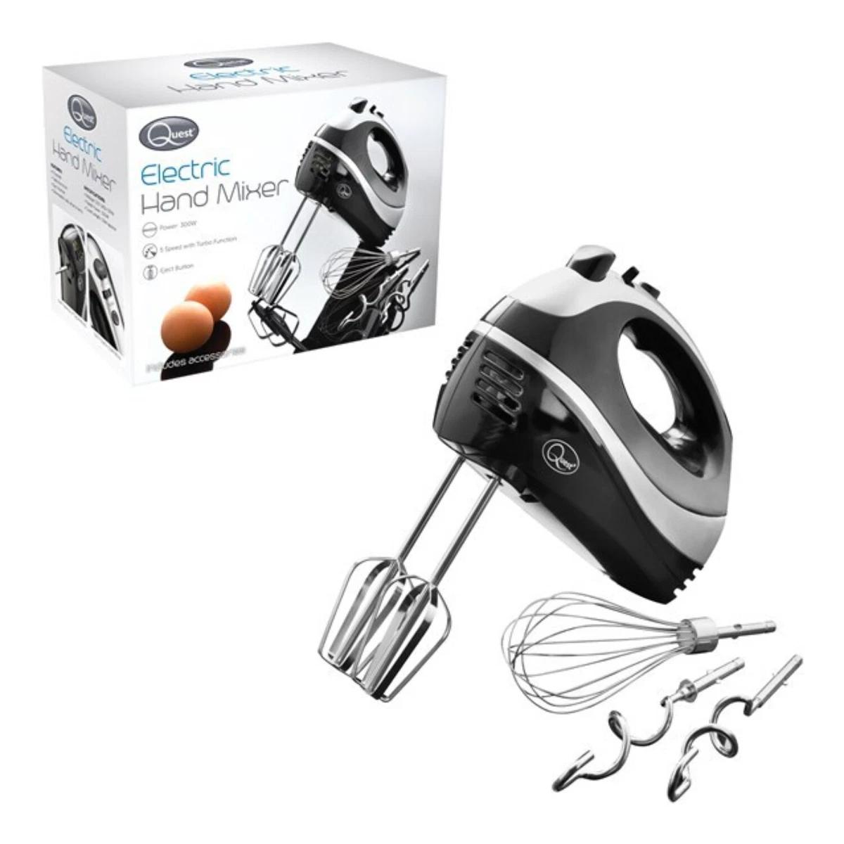 5 Speed Electric Hand Mixer Cake Dough Food Egg Beater Whisker