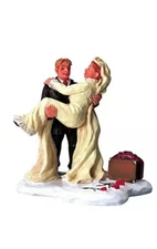 Lemax Just Married Holiday Village-Train -Bride & Groom