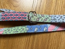 Vineyard Vines Unisex Youth Kids L Fabric Cloth D Ring Belt Beach 26-28" Waist