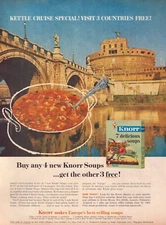 1962 Knorr Soup Mix Print Ad European Cruise Giveaway Rome Castel Sant Angelo
