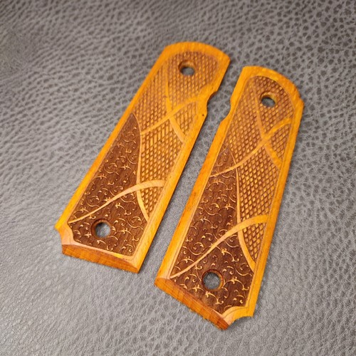 NEU GRIPS Colt 1911 Pistolengriff volle Größe Turkis Nussbaum HOLZ handgefertigt SCHÖNES SET - Bild 4 von 9