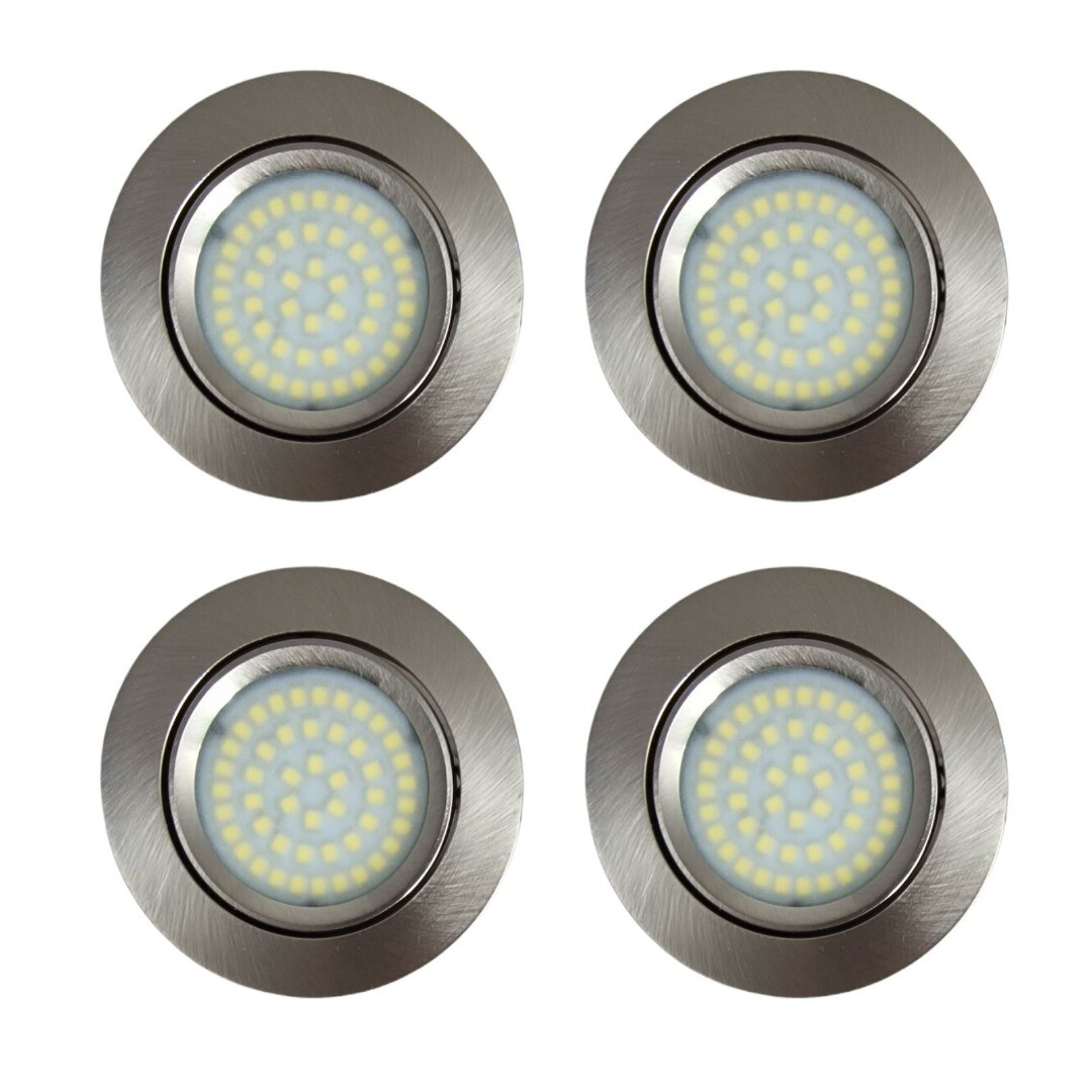 4 x LED Spot Light 12V Tilting Lens 3W Dimmable 6000k Directional Recessed Downl
