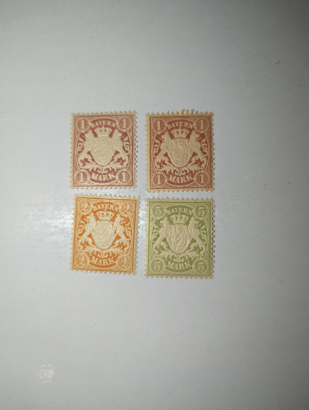 Germany, Bavaria Coat Of Arms Stamps mnh 1891-1900