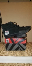  Vision Street Wear Men's Suede Hi Top Retro BLACK Skate Shoe Size US 9 USED