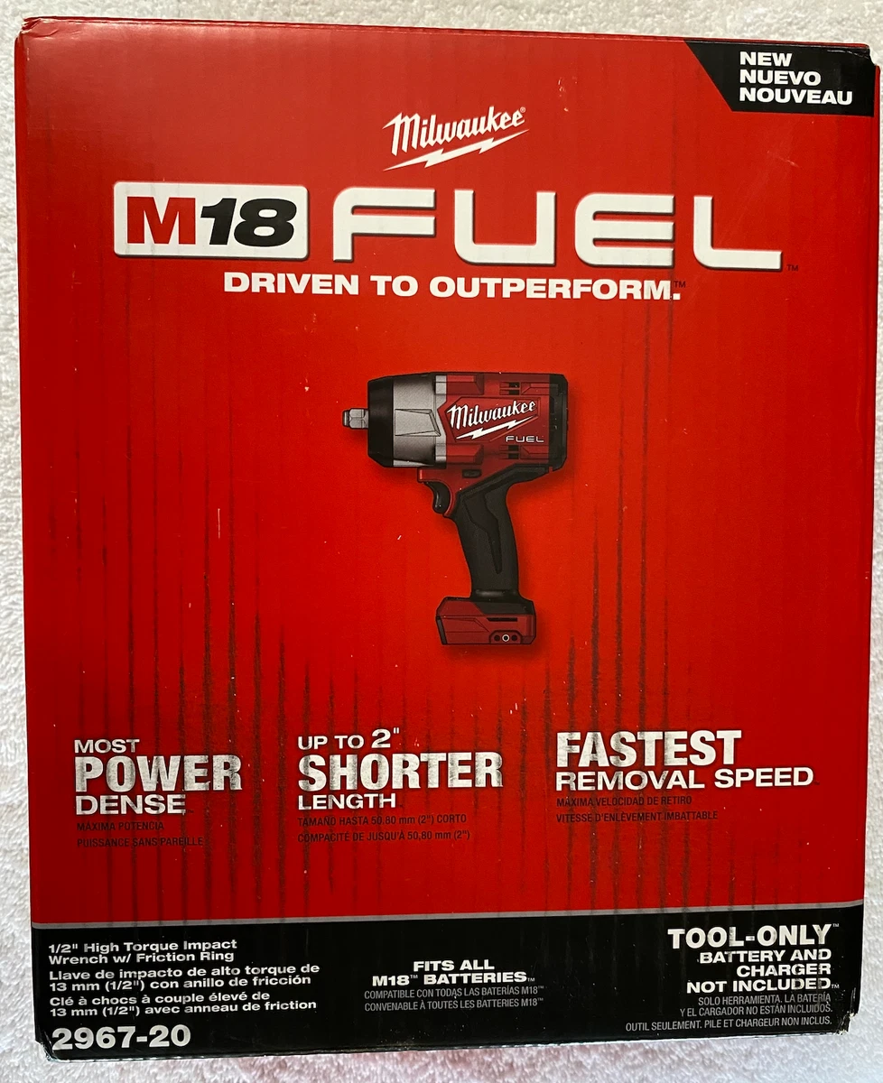 New Milwaukee Fuel 2967-20 M18 18 Volt Li-ion 1/2” High Torque 