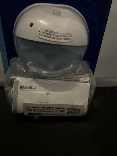 Homedics Personal Cool Mist Ultrasonic Humidifier White Plug In / HUM-CM10 NEW - Picture 6 of 11