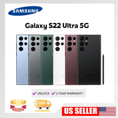 NEW UNLOCKEDSAMSUNG GALAXY S22 ULTRA 5G 512GB/256GB/128GB 2YR WARRANTY US SHIP