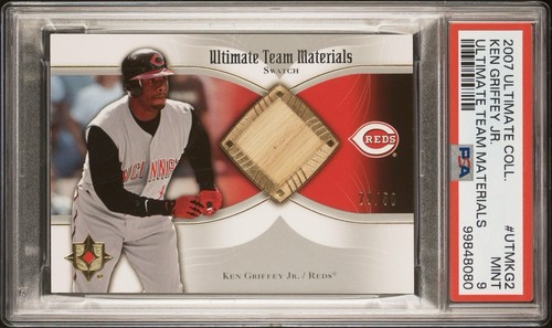 2007 Ultimate Coll. Team Materials #UTMKG2 Ken Griffey Jr /50 PSA 9