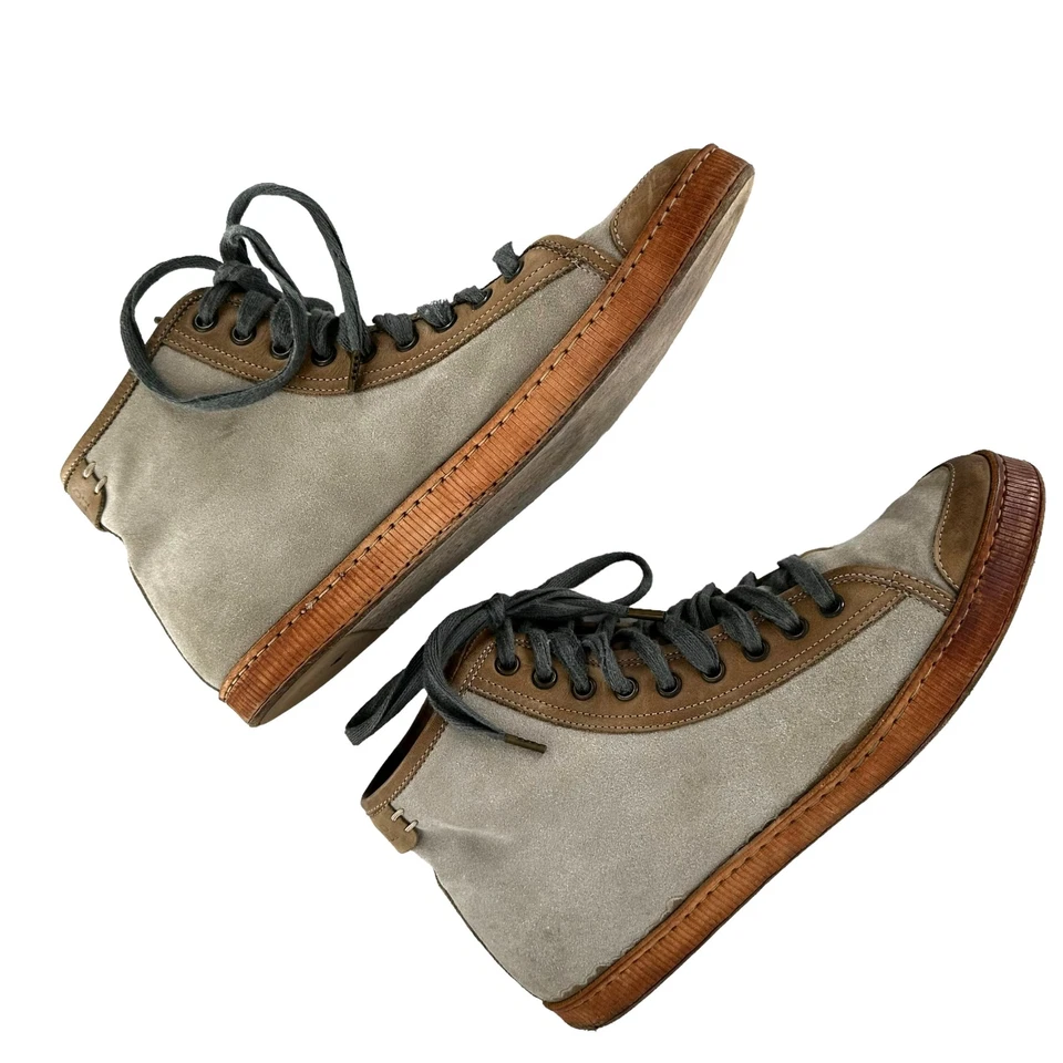 Zapatillas altas Brunello Cucinelli gris nobuck gamuza y cuero talla 39,5 Foto 4 de 4