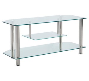 New Zoe Corner Tv Stand Clear By Fantastic Furniture Ebay Image Is Loading New Zoe Corner Tv Stand Clear By Fantastic