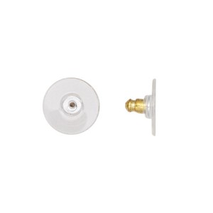 Authentic 20 Big Stabilizing Plastic and Metal Comfort Clutch Round Flat Pad Earring Backs