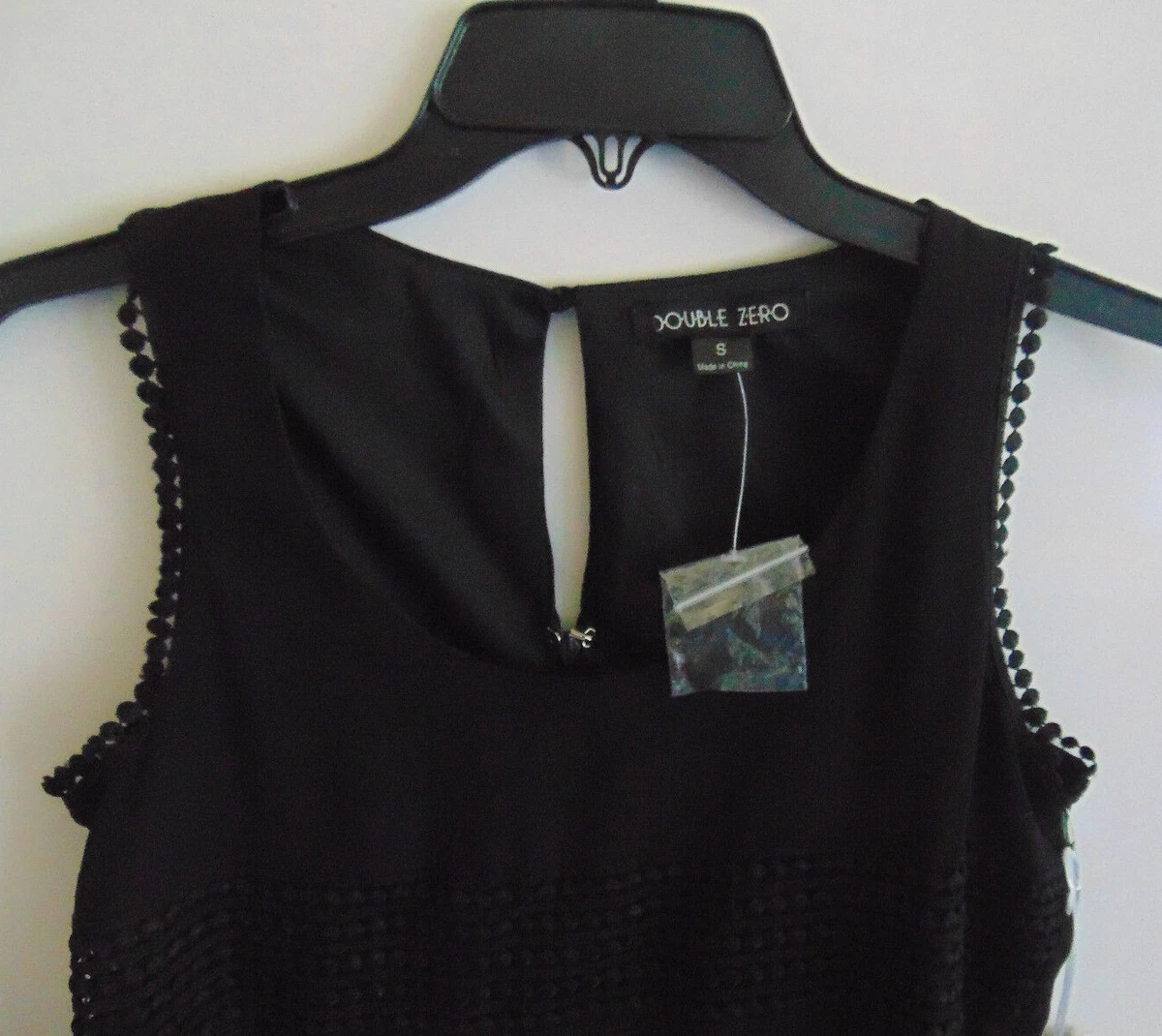 Double Zero USA Dress Women s Size S Black Shift Sleeveless