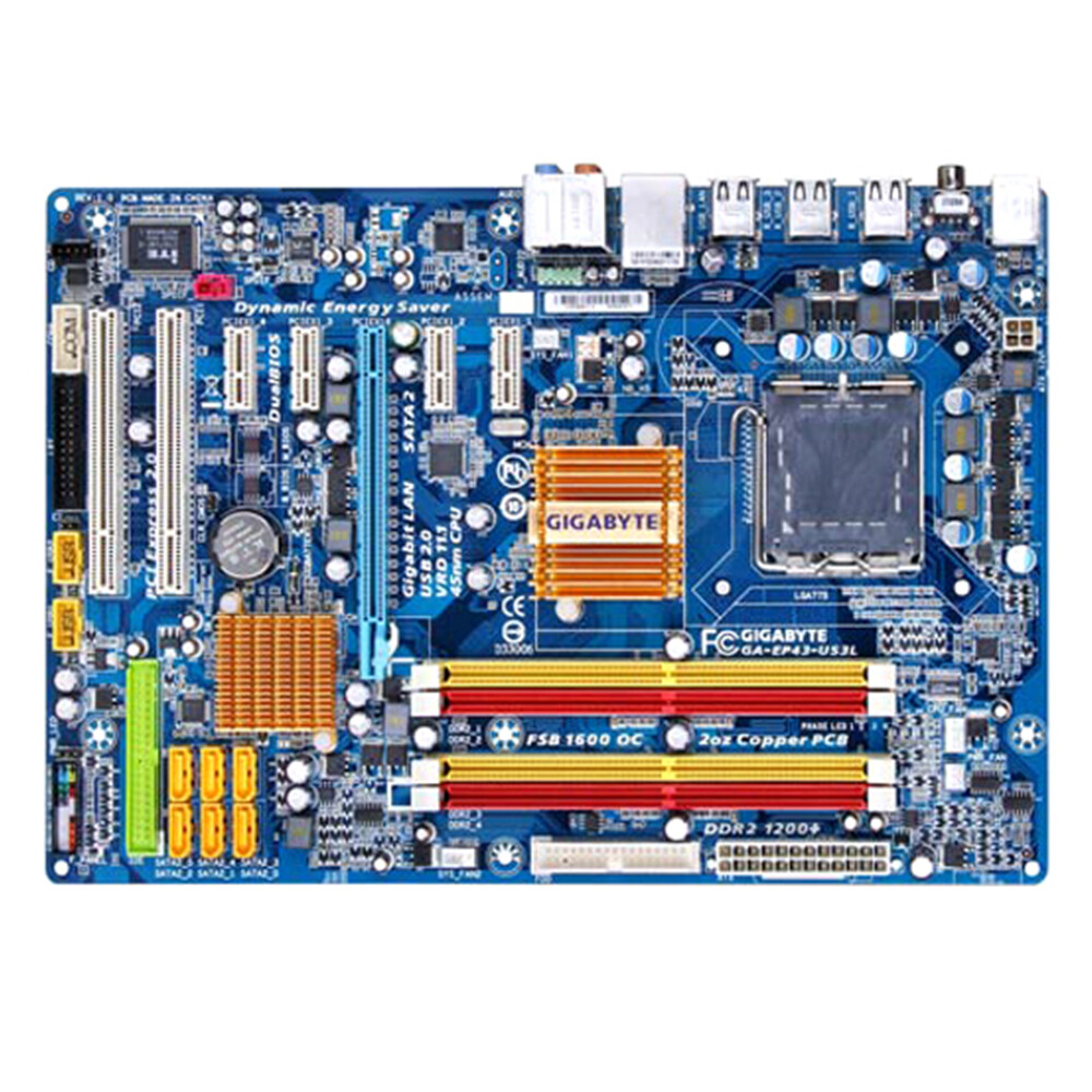 For Gigabyte GA-EP43-DS3L Motherboard ATX LGA 775 Intel P43 DDR2 16GB ...