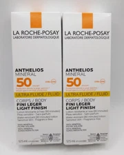 2X! NEW! La Roche-Posay Anthelios SPF 50 Ultra Fluid Light Finish 125 ml
