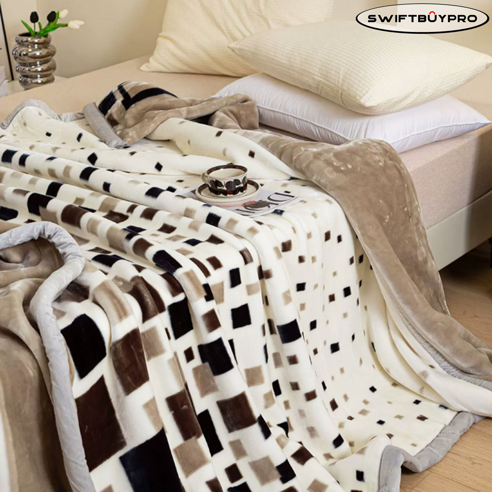 Thick Heavy Fleece Blanket 2 Ply 8.8/13/15.4lb Printed Silky Soft Warm