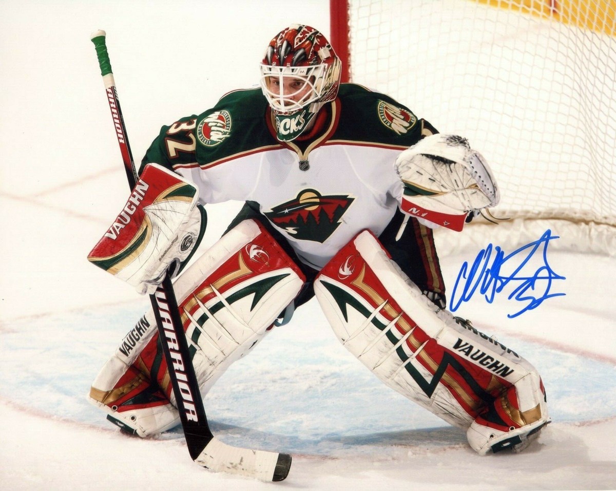 Photo dédicacée 8x10 signée Minnesota Wild Niklas Backstrom COA