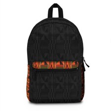 Authentic West African Kente Pattern Backpack - Ghanaian Design Rucksack