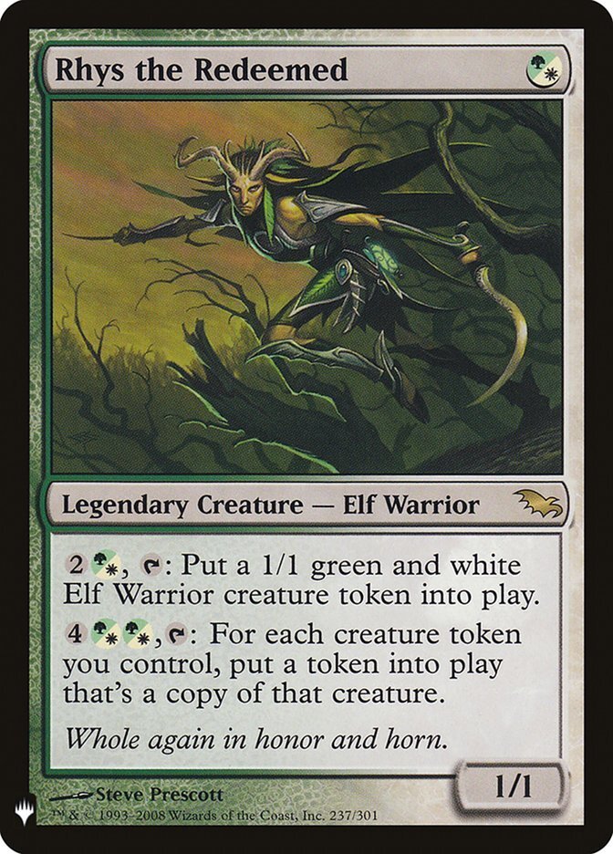 MTG Rhys the Redeemed, NM-Mint, English The List Reprints