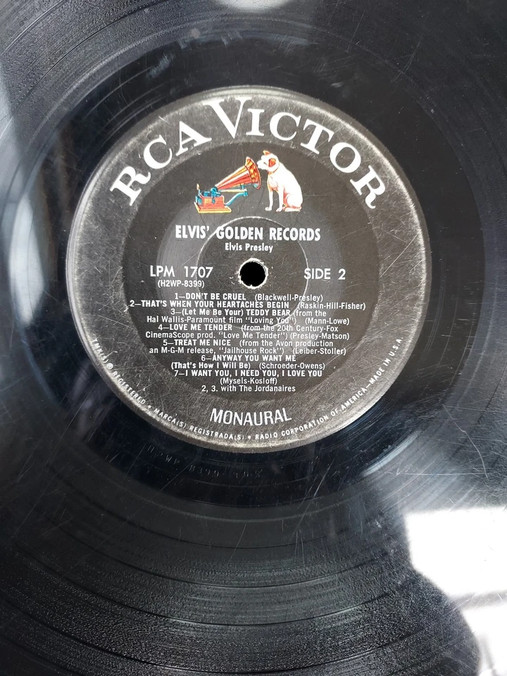 Elvis Presley - Elvis' Golden Records Vinyl LP -1958- Mono - RCA Victor LPM-1707 - Image 4 of 4