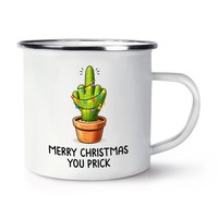 Merry Christmas Du Prick Kaktus Emaille Becher Tasse Rude Witz FüR Dad Sohn
