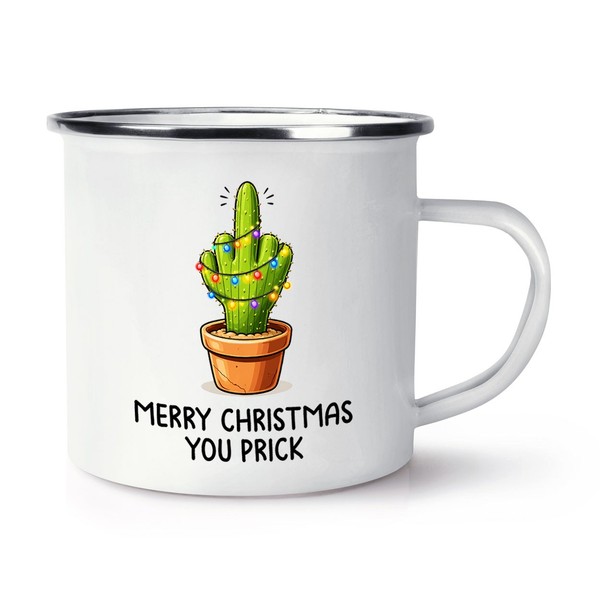 Merry Christmas Du Prick Kaktus Emaille Becher Tasse Rude Witz FüR Dad Sohn-image