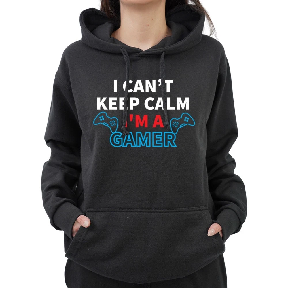 Funny Cant Keep Calm I Am A Gamer Sarcastic Gaming Freak Kids Unisex Hoodie