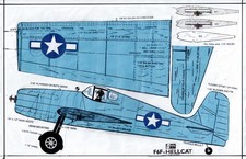 1/2 A profile U S Navy F6-F U-Control plans