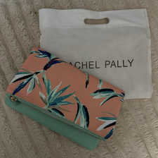 Rachel Pally Tropical Floral Zip Clutch Wrist Strap Pouch w/ Dust Bag
