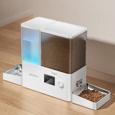 #ad 2In1 Automatic Pet Feeder Gravity Water Fountain 8.5L Auto Cats Kibble Dispenser $150.00