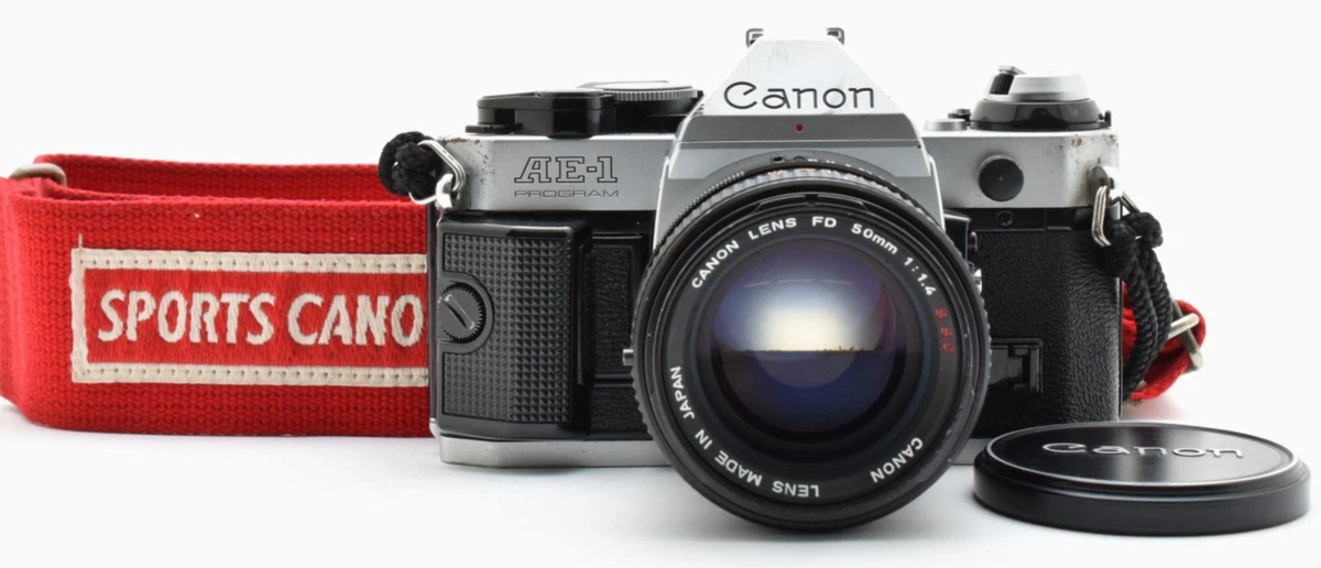[CASI COMO NUEVO] Canon AE-1 Programa Plata SLR 50mm F/1.4 SSC Lente Cámara Fotográfica JAPÓN