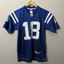 Peyton Manning Indianapolis Colts Reebok Football Jersey Youth Size Large Blue