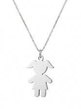 Collana con bambolina Giselle con corpetto di strass e gonna in azz