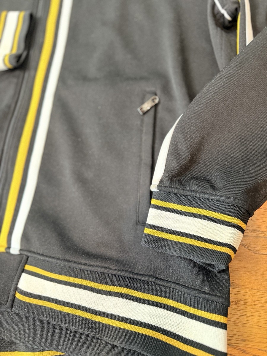 Sean John Vintage Track Suit Navy Blue With Yellow White Stripe