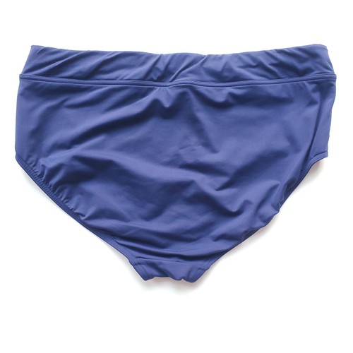 Lands End Swim Bottom Size 14 Navy Blue High Rise Bikini Brief 450494 - Picture 2 of 8