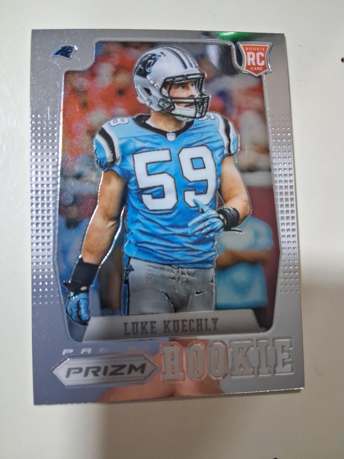 Luke Kuechly Panini Prizm #279 Blue Jersey