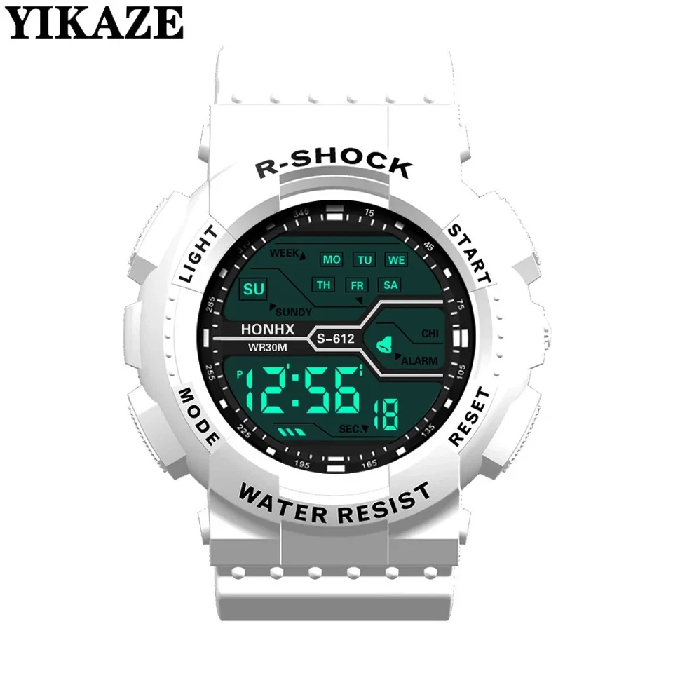 Multifunction Men'S Sports Watch LED Digital Watch Big Dial Waterproof Luminous  - image 2 of 4