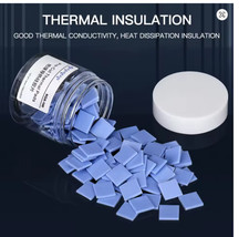 100PCS Thermal Pads 12x12x1.5mm Non-Conductive Fast Cooling for CPU GPU