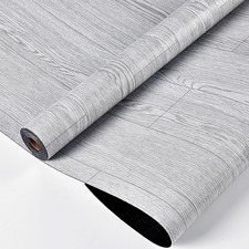 60x300cm Wood Grain Peel and Stick Floor Tiles Grey Self Adhesive Vinyl Flooring