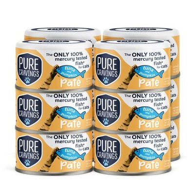 Tuna and Pumpkin Pate, Canned Wet Cat Food, 100% Mercury-Tested, Moist Can Fi...