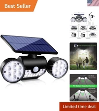 Solar Lights Outdoor, Motion Sensor Security Lights Solar Wall Lights with Du...