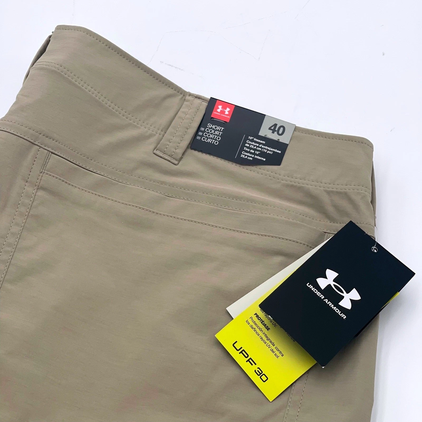 Under Armour Mens Fish Hunter Shorts Khaki Tan UPF 30 10" Inseam Size 40 1304648
Opens in a new wind