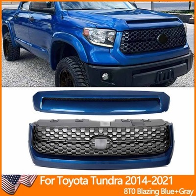 For 2014-2021 Toyota Tundra TRD Front Grille&Hood Bulge Molding 8T0 Blazing Blue