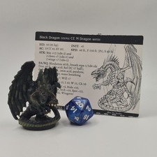D D Miniatures Black Dragon Young Rare 45/60 Dragoneye w/ Card 2004 Wizards