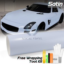 Premium Satin Cloudy Blue Matte Flat Vinyl Wrap Sticker Decal Film Bubble Free Premium Satin Cloudy Blue Matte Flat Vinyl Wrap Sticker Decal Film Bubble Free