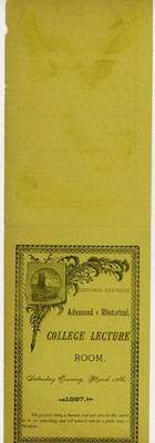 1887 Miss Eva Lichten Walter Nell Smith College Lecture Program #KS