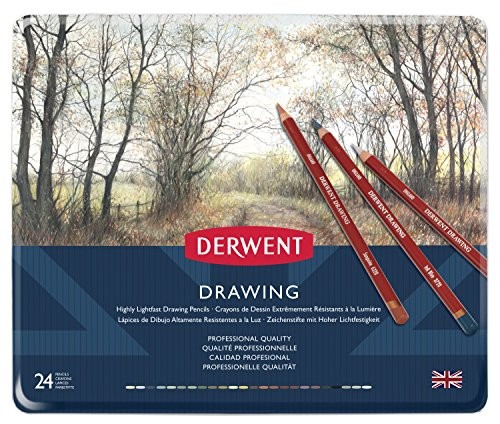 Derwent colored pencil drawing pencil 24 color set 0700672