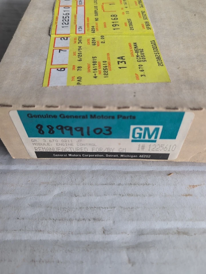 Nuevo 1225610 Genuino GM Chevy Camaro o Pontiac Firebird 1982 pcm ecu ecm  Foto 2 de 4