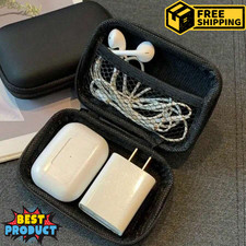 Portable Coin Purse Headphone Bag Earphone Carry Case USB Data Cable Storage Box