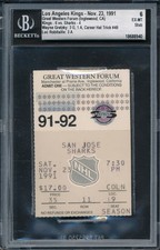 WAYNE GRETZKY 3G 49th Hat Trick November 23 1991 Sharks Kings Ticket Stub BGS 6