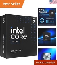 Core Ultra 5 Desktop Processor 245K 14 cores 6 P-cores  8 E-cores up to 5.2 GHz